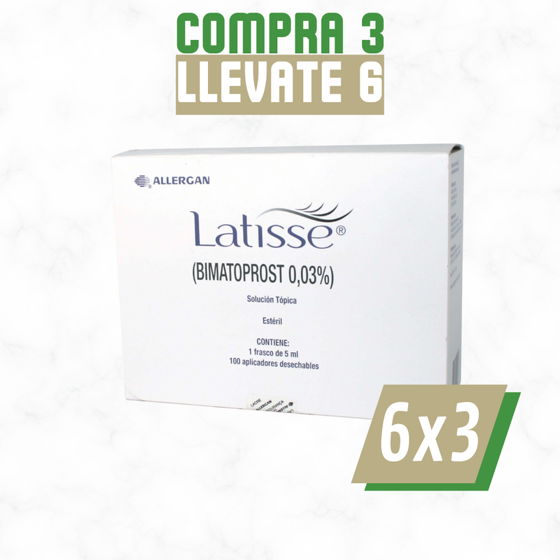 Latisse Bimatoprost – Solución Tópica 5 ml con 100 Aplicadores Desechables para Alargamiento y Densidad de Pestañas